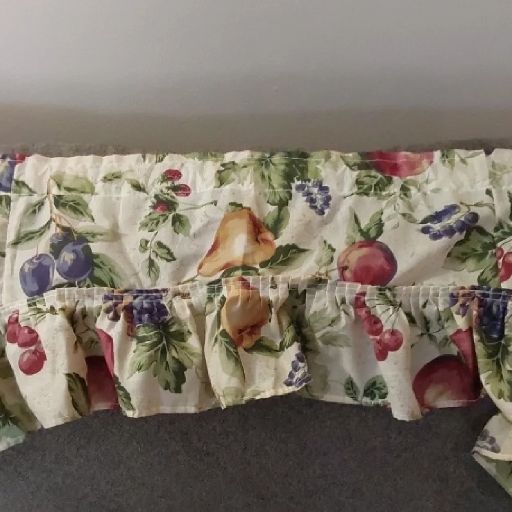Home Interior Fruit Design Kitchen Valance And Copper Tin